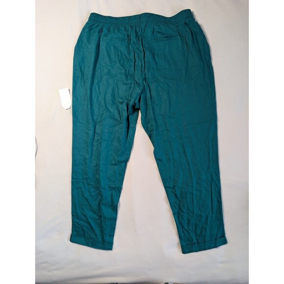 Universal Standard Womens Sayville Linen Drawstring Pants Aurora Blue 2X - Picture 3 of 9